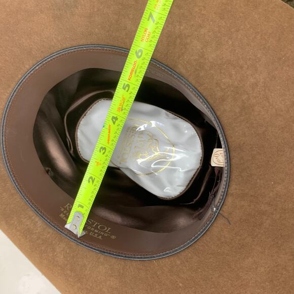 Vintage Resistol Chestnut Brown Las Vegas 5X Beaver Western Hat Sz 6 3/8 Boxed - Picture 14 of 15